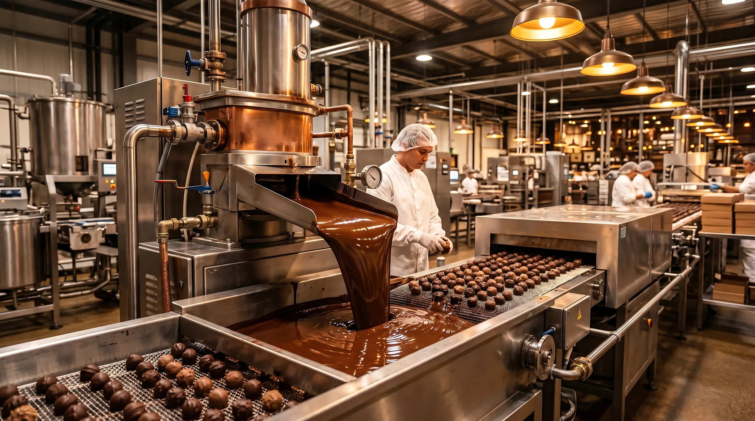 Linea di produzione alimentare in funzione